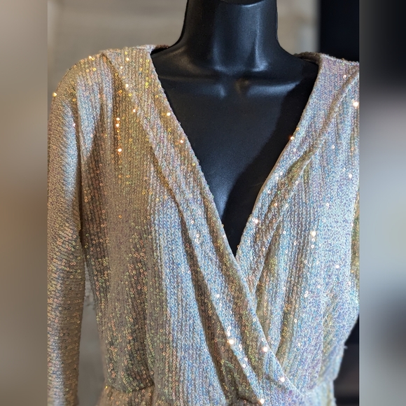 Pink Lily Sequin Romper shorts Small - Picture 2 of 12